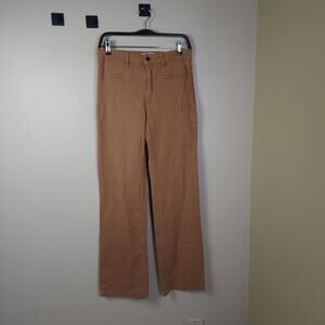 VANESSA BRUNO Nello Straight Leg Trouser Jeans in Tan Size 38/27 DAMAGED